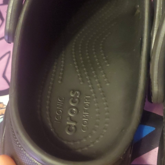 CROCS NEW BLACK SEQUIN PLATFORM BAE CROCS SIZE W9 - Picture 9 of 16